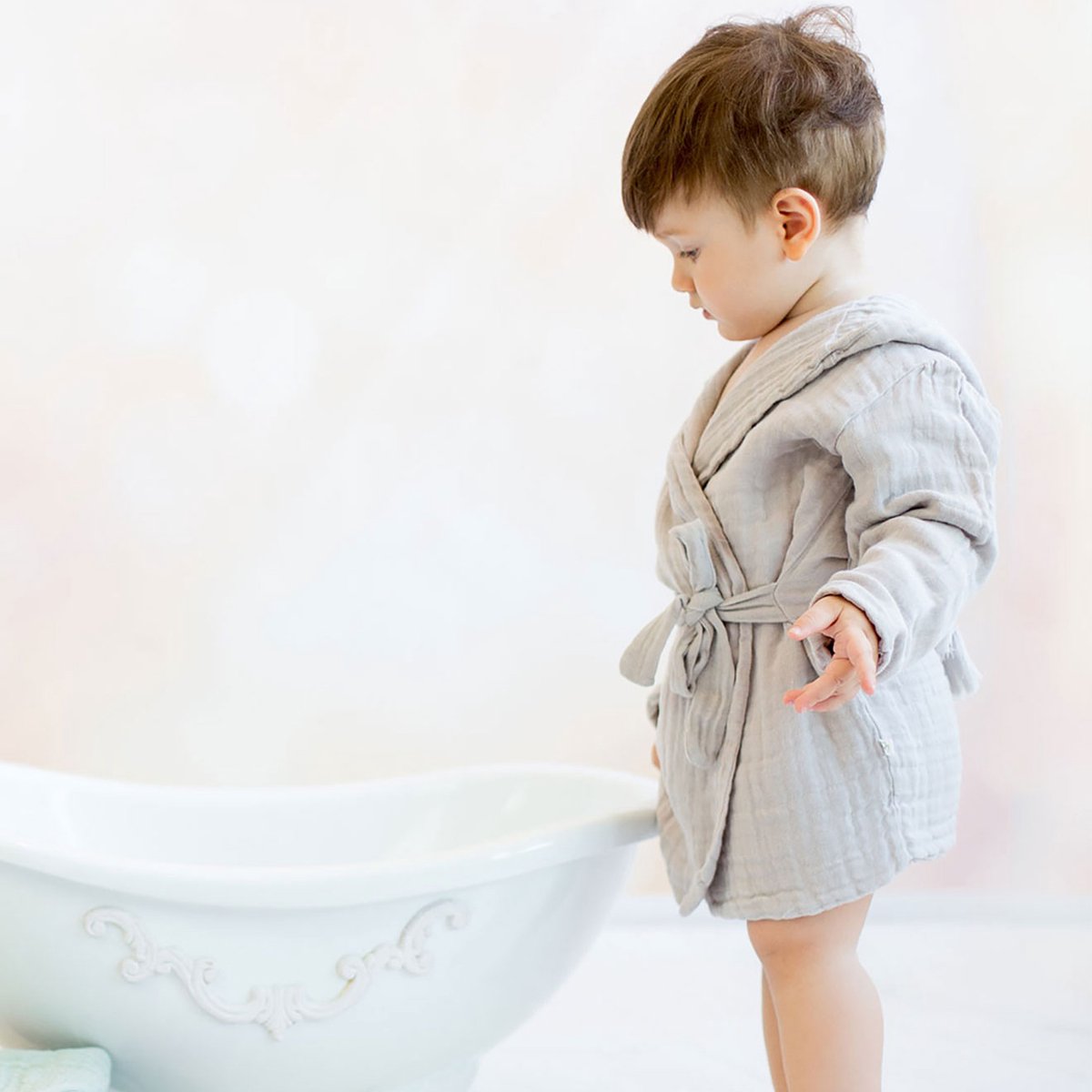Kinderbadjas OrganicEra Biologische mousseline kinderbadjas