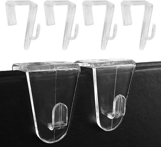 Zeynomax - Crochets décoratifs pour Décoration de fenêtre - 25 x 37 mm (6 pièces transparentes)
