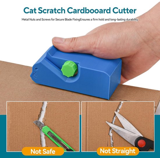 Karton Snijder Voor Krabkarton - Verstelbaar Mes - Ergonomisch - Voor Thuis & Werkplaats - 78g - PLA-materiaal