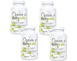 Optim Butyrate PACK 4 x 90 capsules - 285 mg natriumbutyraat - boterzuur - butyraat - darmtransit - Vervangt Butycaps - Butyric acid