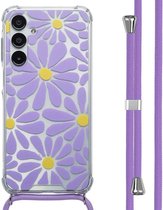 Coque imoshion - Compatible avec Samsung Galaxy A16 (5G) - Design avec cordon - Fleurs Violet Tropical connectées
