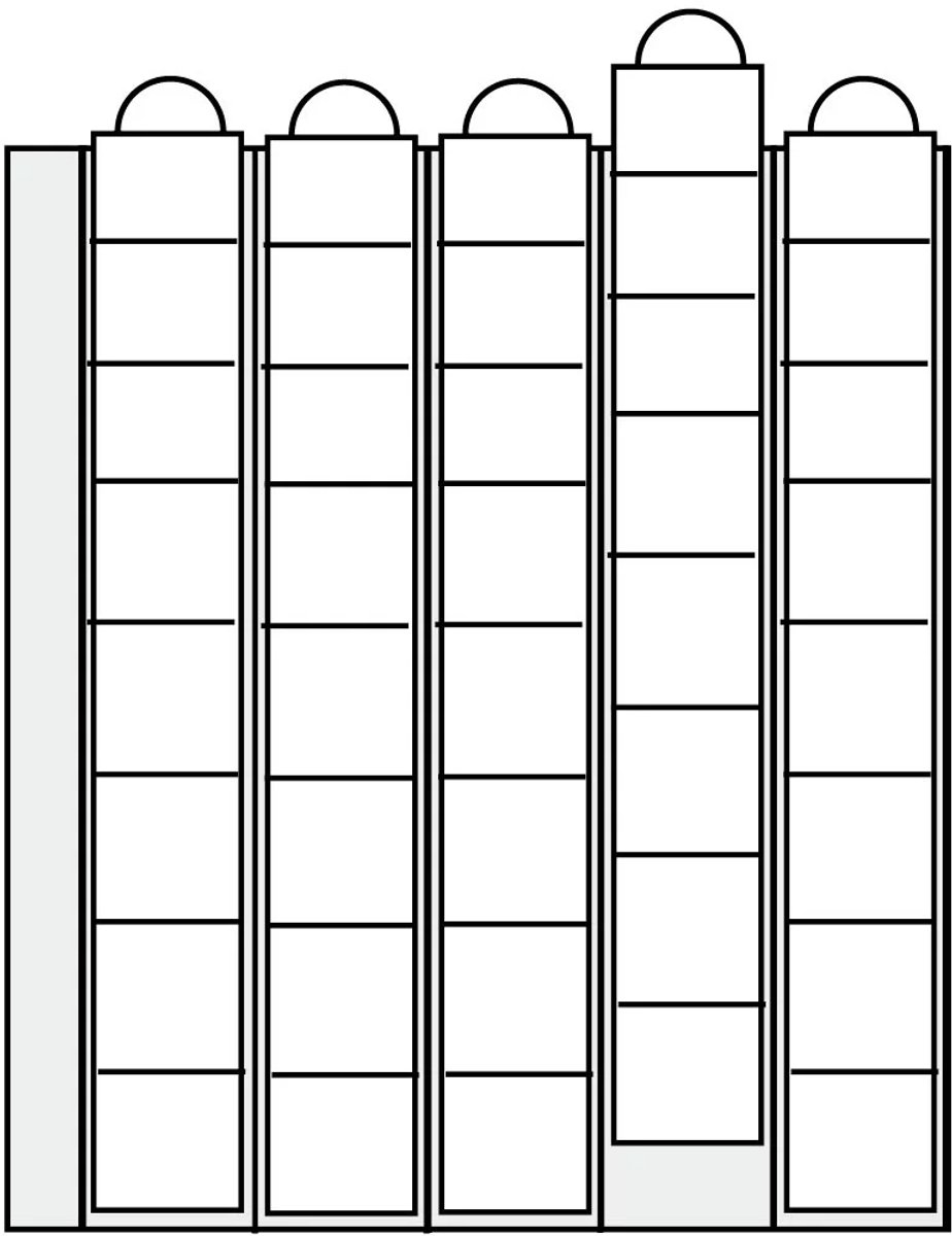Premium, Bladen (4 rings) voor Munten Ø 26 mm. (40 st.) Transp. incl. Zwarte scheidingsbladen - afm: 205 x 255 mm.