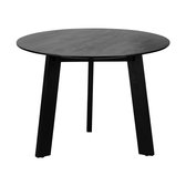 Lewis & Loft Eettafel Lien - FSC®-gecertificeerd mangohout - Rond - ø105 cm - Zwart