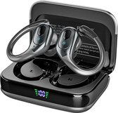 Synyq JumP - Draadloze Sport Oordopjes - 78 uur Speeltijd - Waterbestendig - Hardlopen/Sporten/Fitness - Bluetooth Oordopjes - Sport Oortjes - Oortjes Draadloos - Zwart