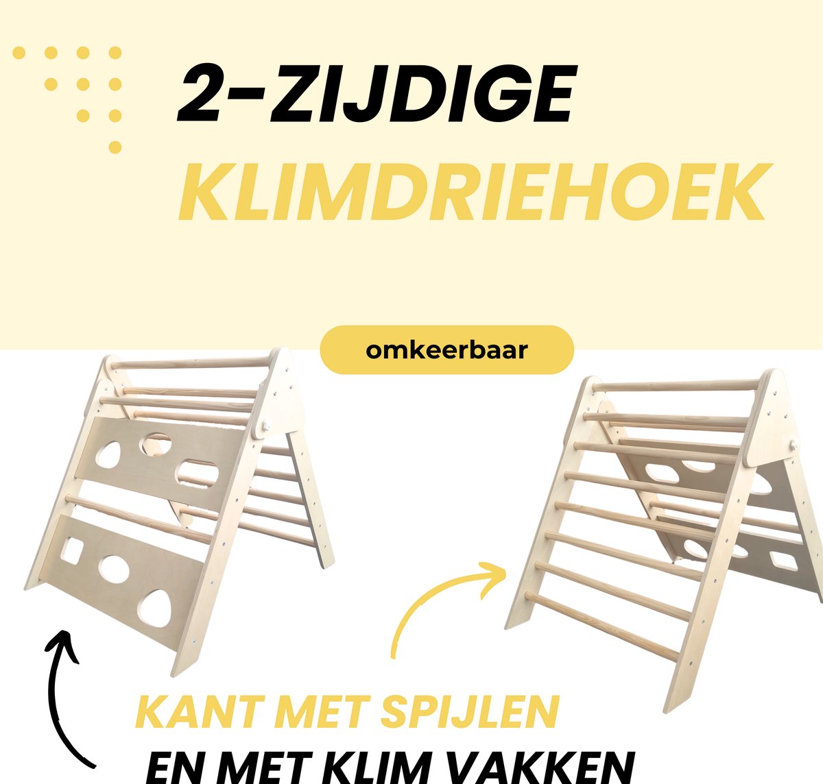 Dastium Kids - XXL Klimrek - Klimboog - Montessori Klimrek Kinderen - Klimdriehoek - Pikler Klimrek Peuter - Ontworpen in Nederland - Klimset - Klimrek Binnen - Naturel — afbeelding 4