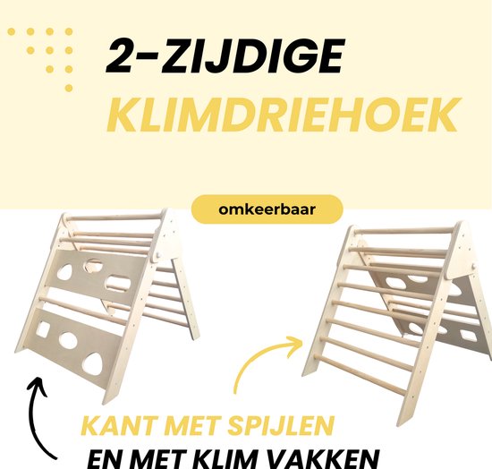 Dastium Kids - Montessori Klimrek - Klimboog - Klimdriehoek - Pikler Klimrek - Ontworpen in Nederland - Klimset - Speelgoed - Naturel van Merkloos — afbeelding 3
