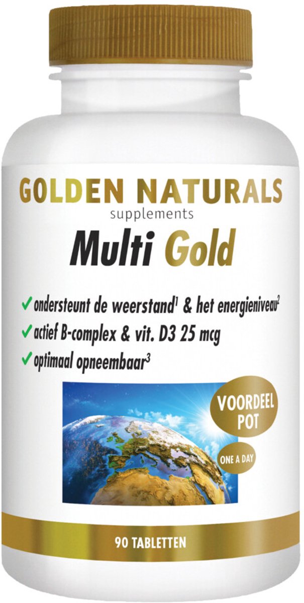 Golden Naturals Multi Gold - 2 x 90 tabletten - Voordeelverpakking