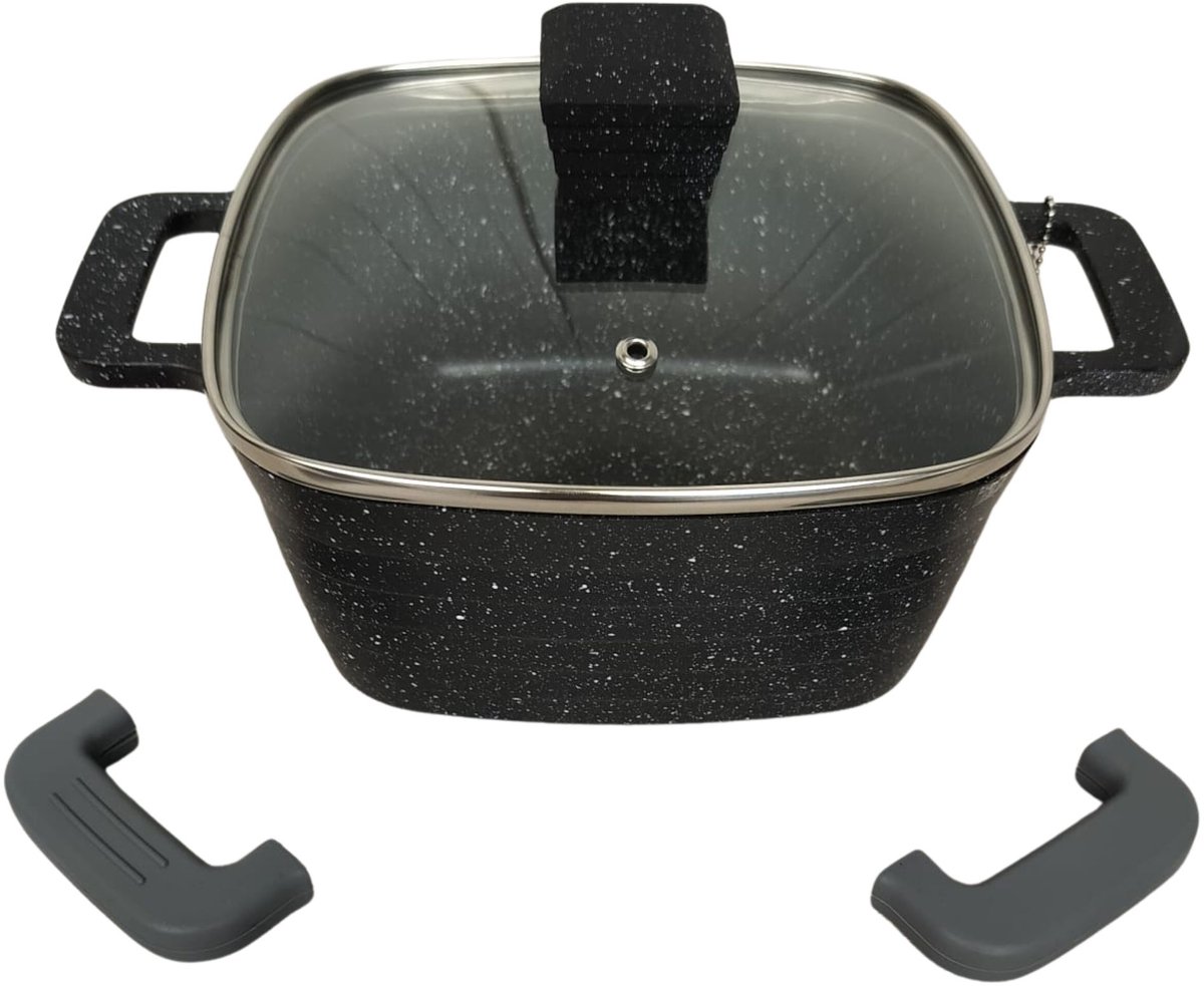 Eisenbach luxe braadpan stonetec line 28 cm / 8 liter , Voor Alle Warmtebronnen , 100% PFAS-PFOA vrij
