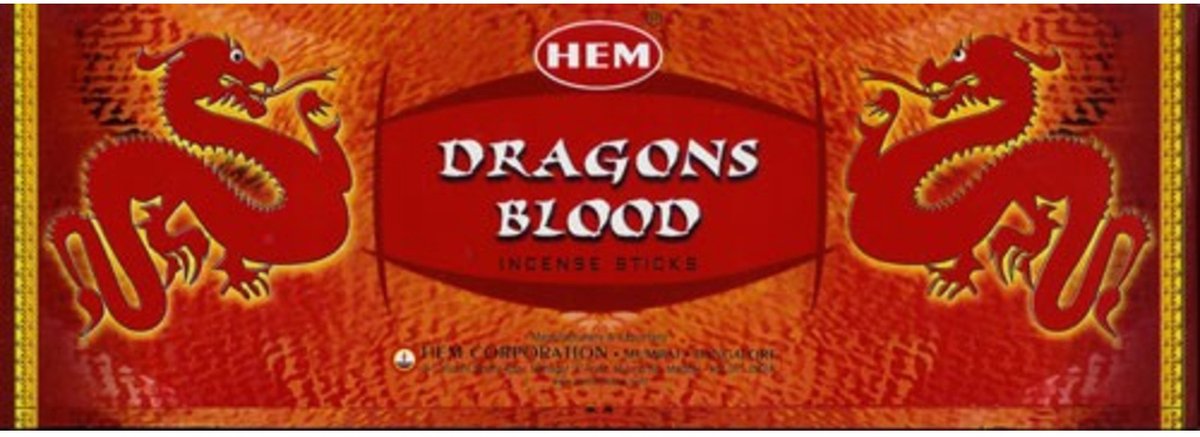 HEM Wierookstokjes Dragon’s Blood – 20 Stuks – Mystieke en Beschermende Wierook voor Gronding & Energie Multicolor
