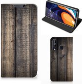 Geschikt voor Samsung Galaxy A60 Book Wallet Case Steigerhout