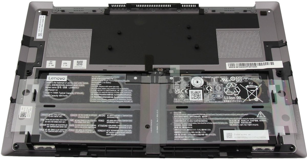 Lenovo 5CB1M72403 Batterij - 74Wh - (incl. deksel/bodem)