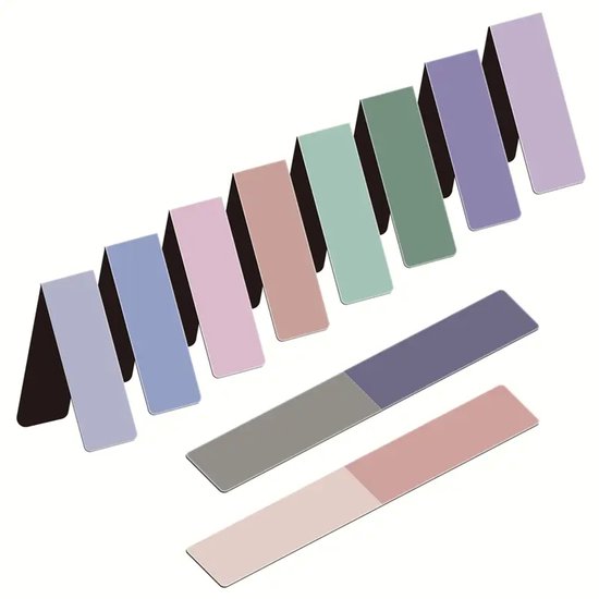 Signets magnétiques 12 pièces – Couleurs pastel – Design minimaliste – Marque-pages pour les amoureux des livres, les Étudiants et les enseignants