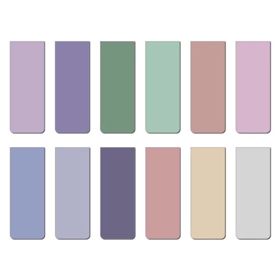 Signets magnétiques 12 pièces – Couleurs pastel – Design minimaliste – Marque-pages pour les amoureux des livres, les Étudiants et les enseignants