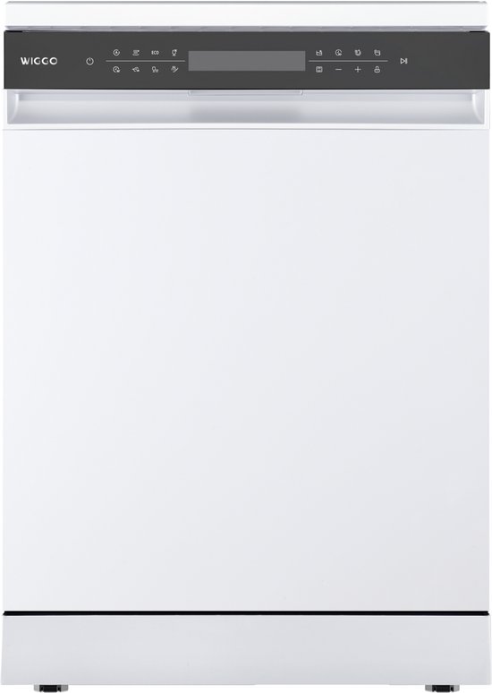 Wiggo WD-F6148B(W) - Vrijstaande Vaatwasser - 60cm - 14 Couverts - 6 wasprogramma's - Energielabel B - 5 jaar garantie - Wit