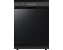 Wiggo WD-F6148B(DX) - Vrijstaande Vaatwasser - 60cm - 14 Couverts - 6 wasprogramma's - Energielabel B - 5 jaar garantie - Zwart Rvs