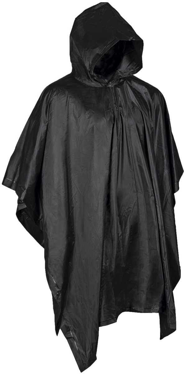 Mil-tec Poncho, zwart, 203 x 127 cm, 0,15 mm