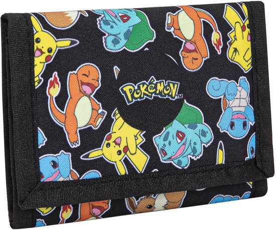 Pokémon Portemonnee voor Kinderen – Starter Pokémon Print – Zwart ...