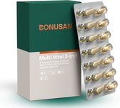 BONUSAN Multi Vital 3-in-1 – 84 Stuks – Multivitamine, Omega-3 & Vitamine D3 – Compleet Maandpakket met Actieve Nutriënten