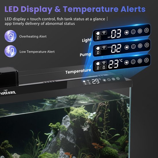 Nobleza Smart Aquarium - 30 liter - App/Google Assistant/Alexa ...