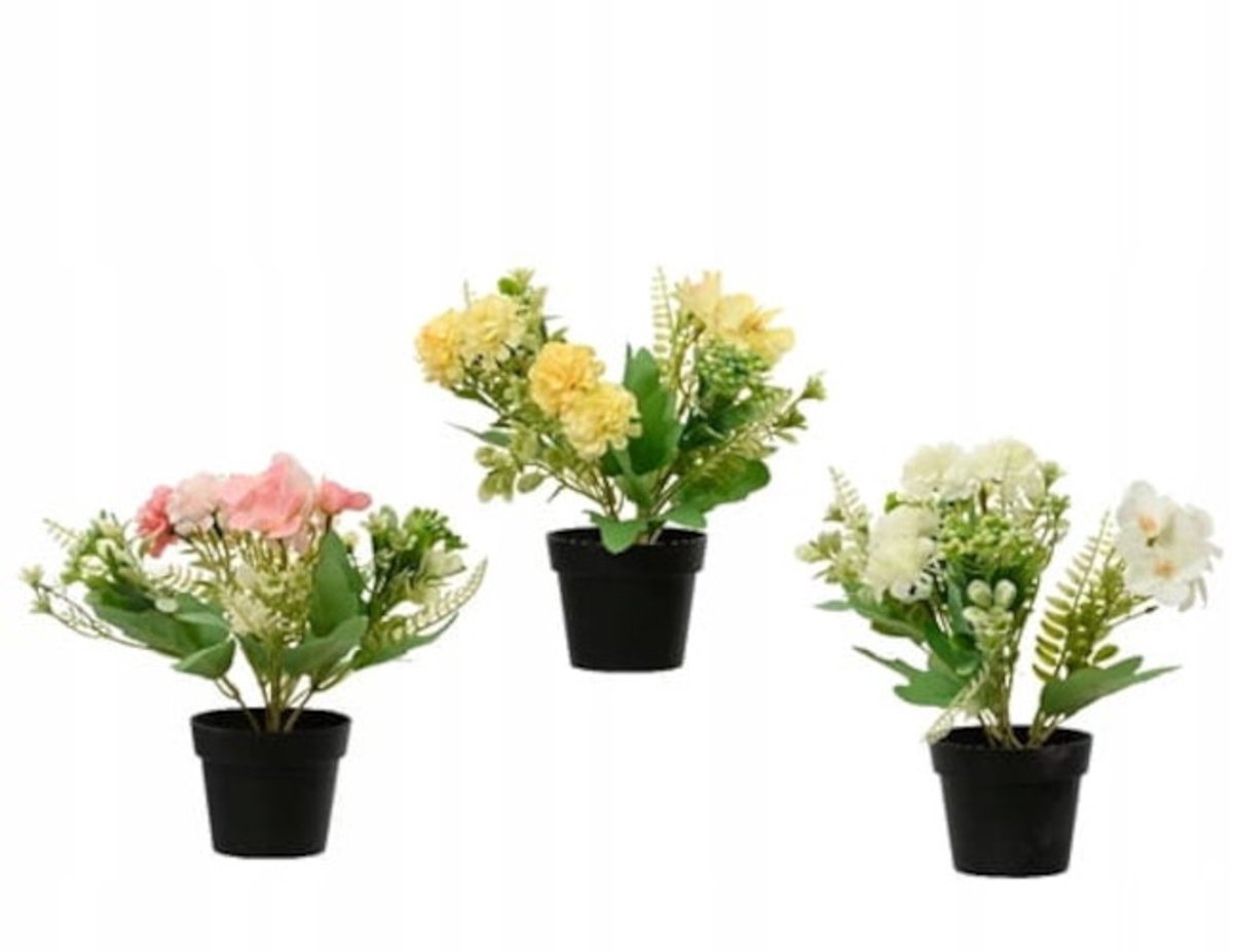 Kaemingk Kunstplant in Pot - 24x18 cm - Mix Kleur - Decoratief