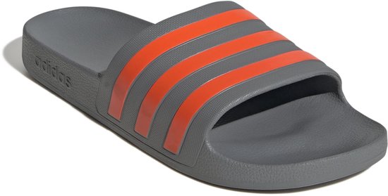 Adidas slippers Adilette grijs/oranje UK (maat 40,5) bol