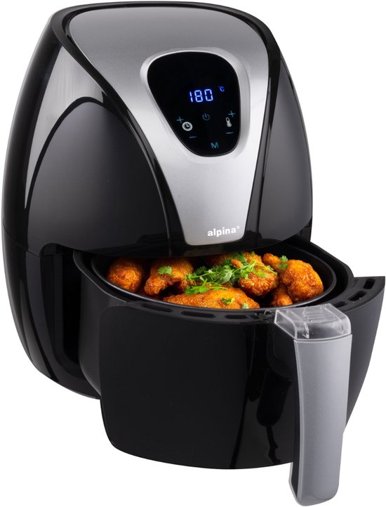 Alpina Airfryer 2,4L Heteluchtfriteuse 1500W Zwart - alpina - €39,99