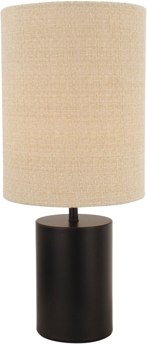 Chericoni Lagos Tafellamp - 1 lichts - Ø18 cm - Zwart/Khaki - Japandi