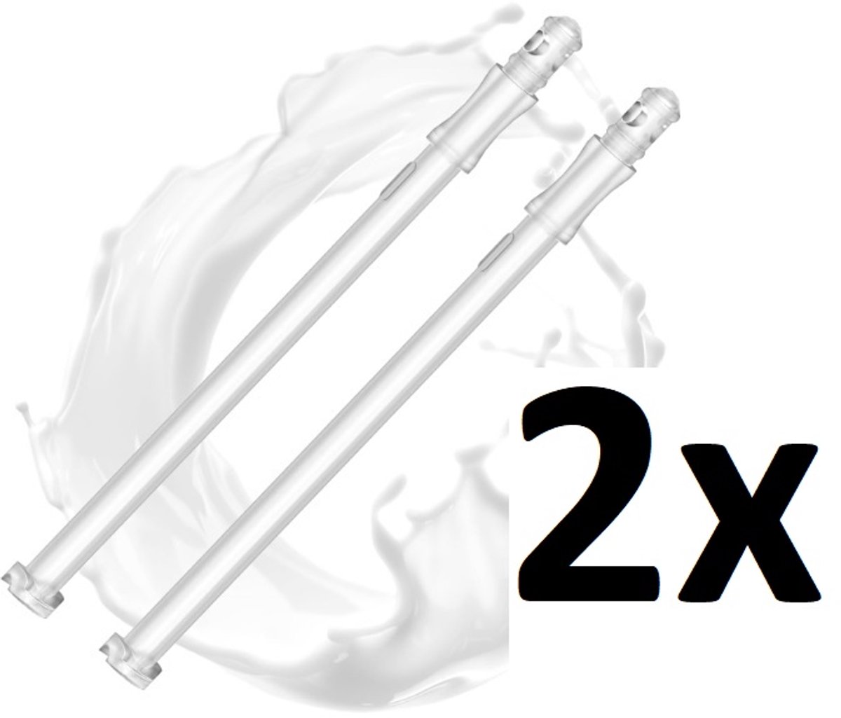 2 x melkzuigbuis compatibel met DeLonghi - ECAM - ETAM - ESAM - vervanging voor 5313232961 - Melkslangset 15,7 cm - melkslangen voor DeLonghi koffieautomaten met LatteCrema-systeem