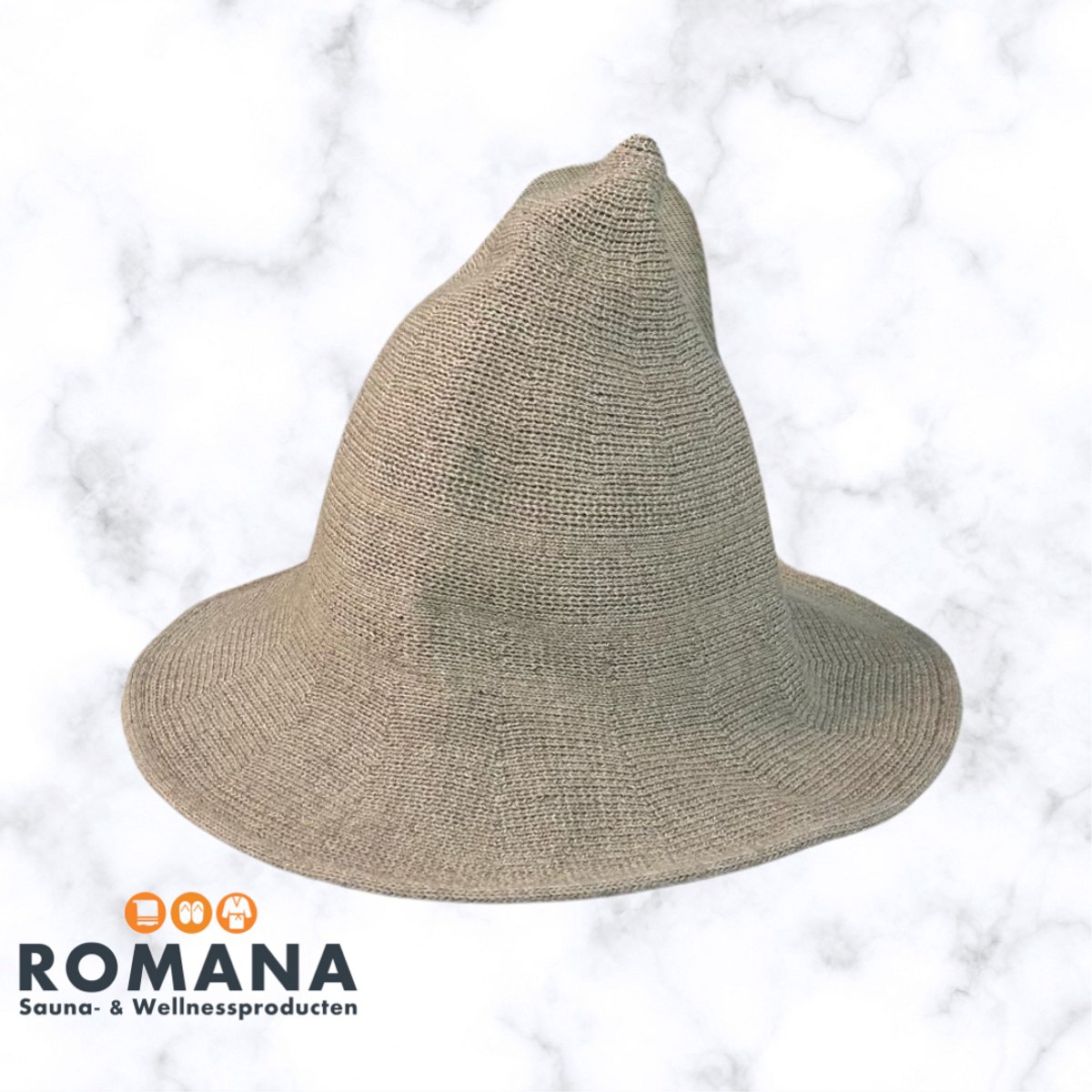 Romana Products - Heksen Saunahoed - Sauna Accessoires - Sauna Muts - Taupe