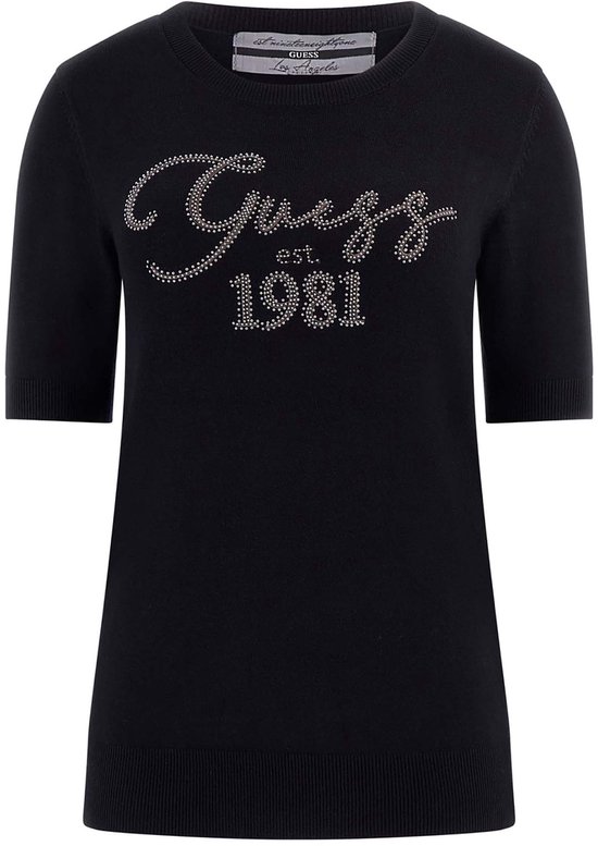 Guess Paloma Logo Rn Ss Swtr T-Shirt - Streetwear - Vrouwen