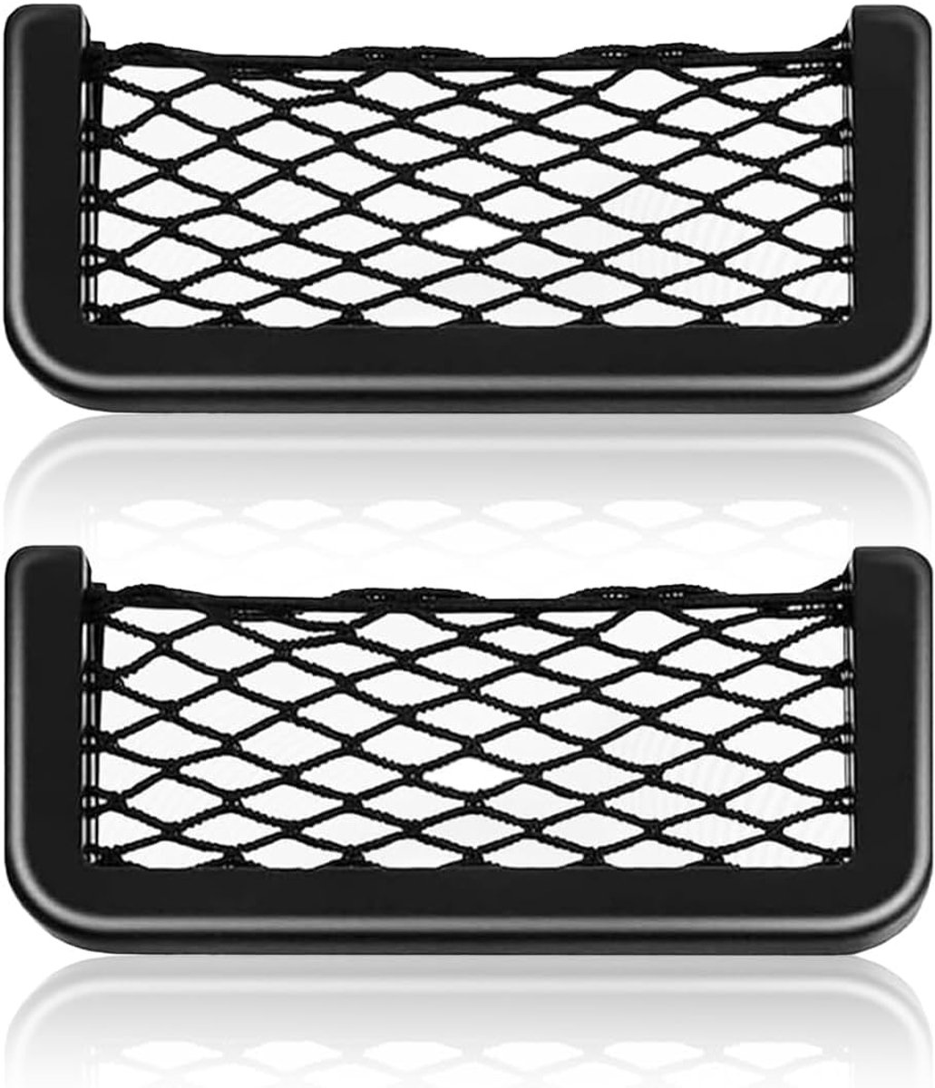 Image of 2 stuks - Opbergnet auto - Bagagenet camper - Elastische koffernet - Cargo organizer - Scheidingsnet - Organizer-nettas - 20 x 8CM - Zwart