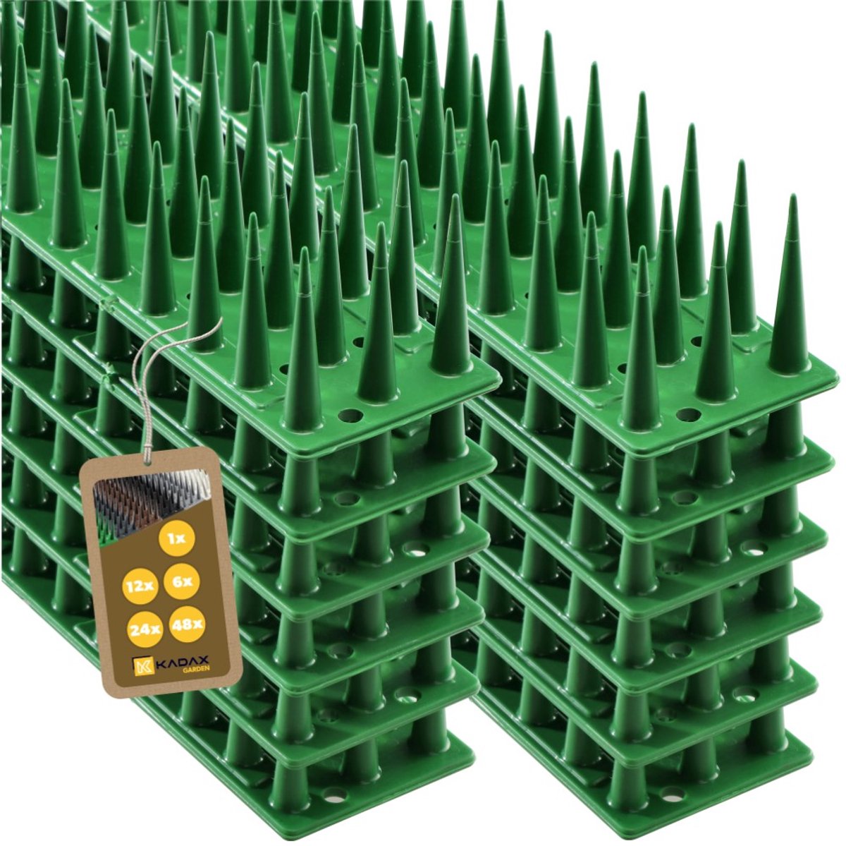 KADAX vogelverdediging gemaakt van plastic plastic, 51 x 4 x 3,5 cm, dierenverdediging, 3 rijen, kattenpieken, Marto