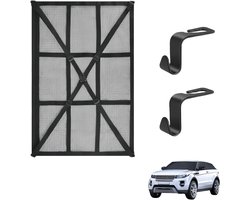 Elastisch bagagenet - Organizer-nettas - Kofferbaknet - Cargo organizer - Scheidingsnet - Opbergnet voor kofferbak autodak - Bagagenet - 90cm x 65cm - Zwart