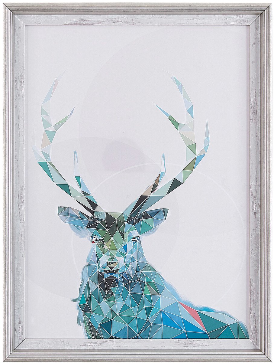 KAYES - Wanddecoratie - Blauw - 30 x 40 cm - Papier
