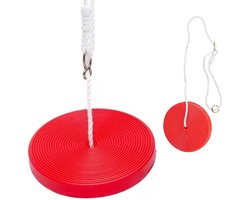 Schommel voor Kinderen Ø28 cm – Schommelzitje – Buitenspeelgoed – Rood – Tuinschommel - Nestschommel - Kinderschommel voor Buiten