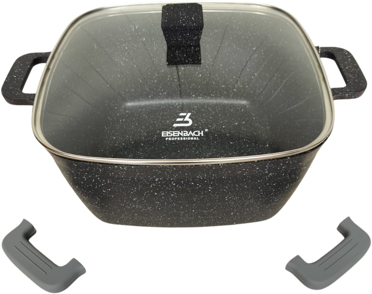 Eisenbach luxe braadpan stonetec line 24 cm / 4,8 liter , Voor Alle Warmtebronnen , 100% PFAS-PFOA vrij
