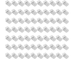 JGS Premium - 70 stuks Plastic Clips Dubbelzijdige Lente Clips Transparante Clips voor Foto's Sjaals Kantoor School