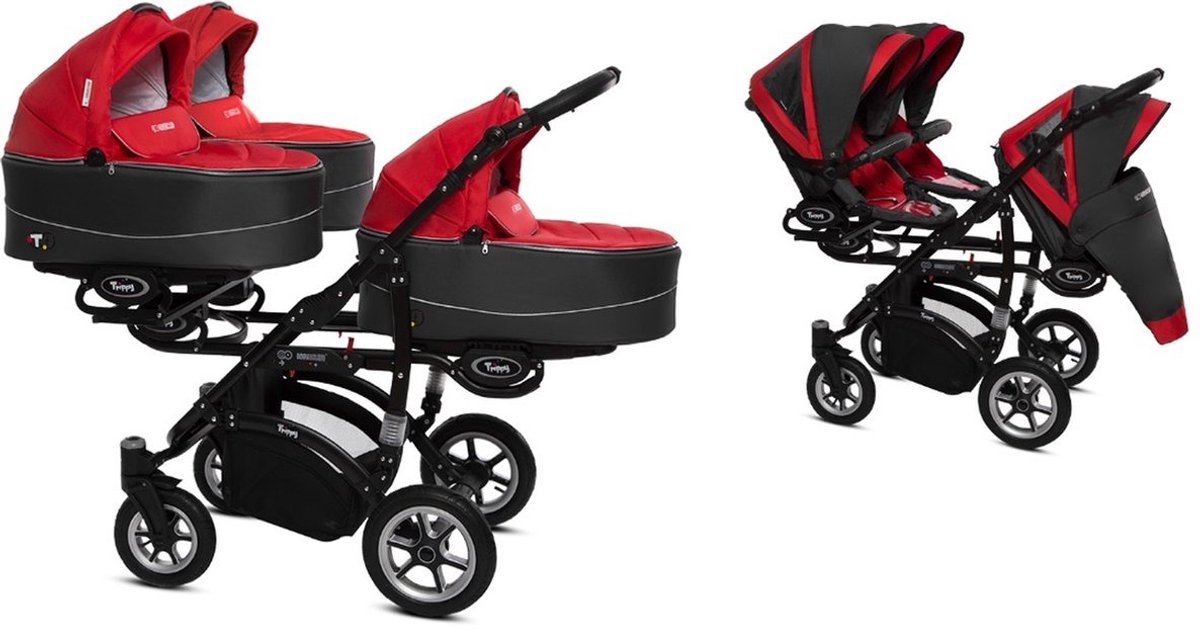 B Active Trippy drieling kinderwagen 2in1 (levertijd 3 á 4 weken) 08 Rosso