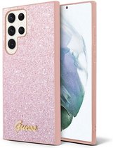 Guess Glitter Back Case - Samsung Galaxy S24 Ultra (S926) - Roze
