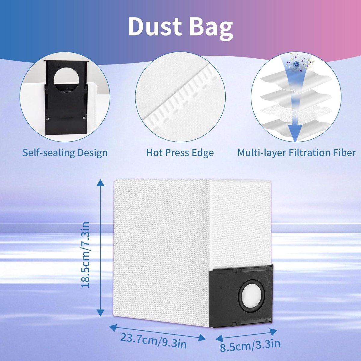JGS Premium - Vervangingsset voor Stofzuiger: 10 Stuks Deel, Zijborstel, Filter, Mop Pad, Stofzak