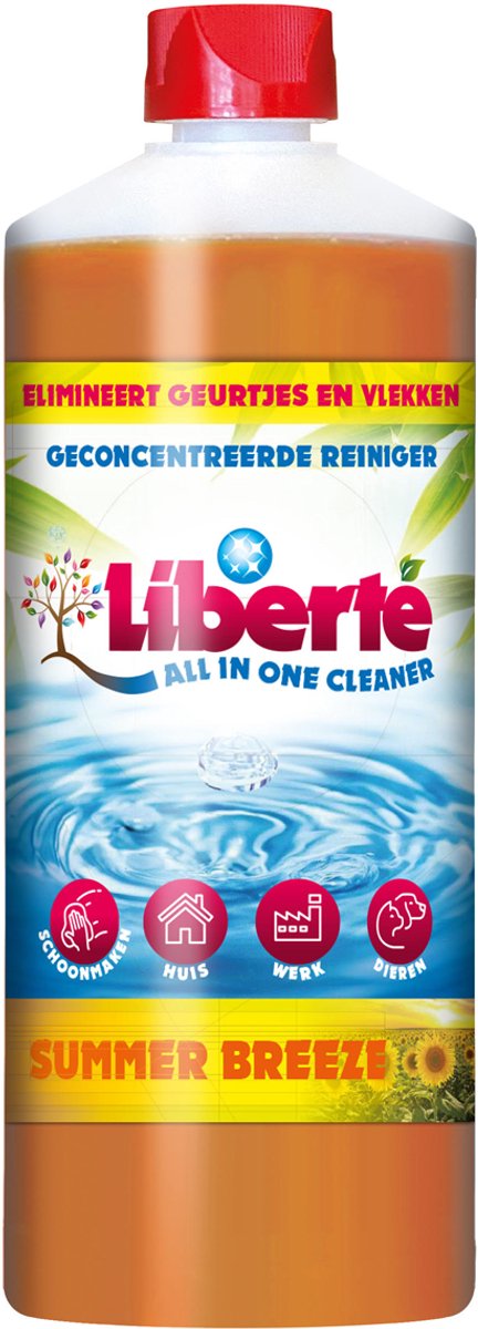 All in One Cleaner Summer Breeze 1 Liter - Multifunctionele Reiniger - Dieren - Huis - Auto - Kantoor - Perfecte hygiëne