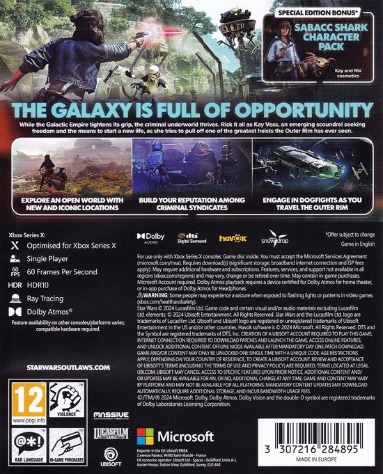 Ubisoft Star Wars Outlaws - Speciale editie (Xbox Series X)