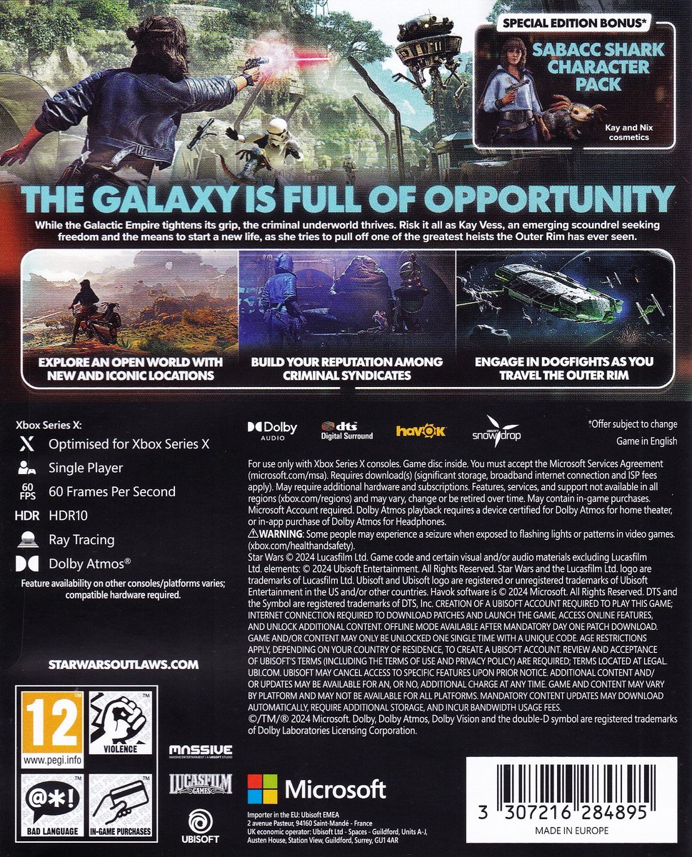 Ubisoft Star Wars Outlaws - Speciale editie (Xbox Series X)