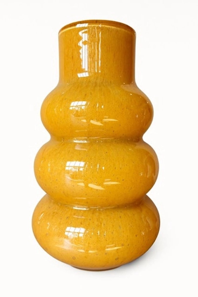 Vaas Lomami | Geel - Yellow | Mondgeblazen glas | Ø18xH30 cm