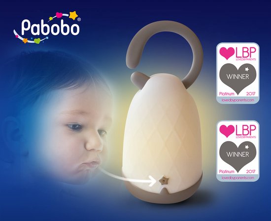 PABOBO Lumiblo LED Nachtlampje Voor Kinderen - Gaat Aan/Uit Door Blazen - Oplaadbaar - Met Timer & Micro-USB - Lantaarn van PABOBO — afbeelding 5