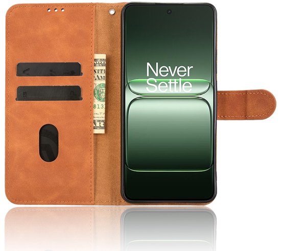 Étui Coverup - Compatible avec OnePlus Nord CE5 - Étui Coverup Book - Marron