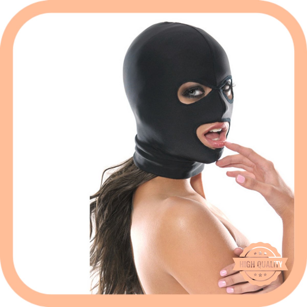 Goedkoopste BDSM Masker - BDSM - Bondage Masker met Mond Opening - Seks Bivakmuts - Erotische Bivak Muts - Zwart