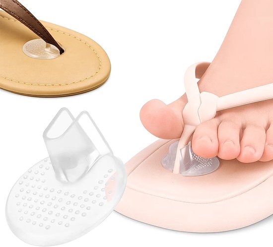 Foto: Anti slip gel teenbeschermer voor slippers transparant siliconen gel kussen comfortabel onzichtbaar 1 paar