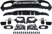 Diffuser Set Nitronox - Achterdiffuser en Uitlaatpijp - Voor Mercedes A-Klasse W177 AMG A35 Look (2018+) - Zwart - Auto Accessoires