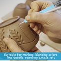 Set van 15 siliconen penselen voor schilderen op nummer, professionele rubberen penseelset, modelleergereedschap, boetseerklei, pottenbakkersgereedschap, voor knutselen, mallen
